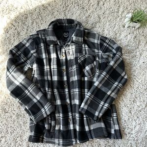 North 15 thick warm fleece flannel cozy soft winter button up teddy jack…
